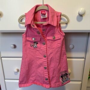 Minnie Mouse Pink Denim Dress